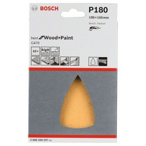  C470 Best for Wood and Paint Schleifpapier für Deltaschleifer Bosch Schleifblatt C470, 10er-Pack, für Deltaschleifer 12376158