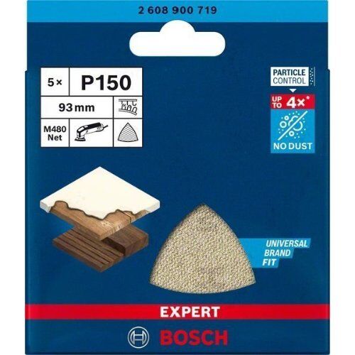  EXPERT M480 Schleifnetze für Deltaschleifer Bosch EXPERT M480 Schleifnetz für Deltaschleifer, 93 mm, G 150, 5-tlg., für Deltaschleifer 12376106