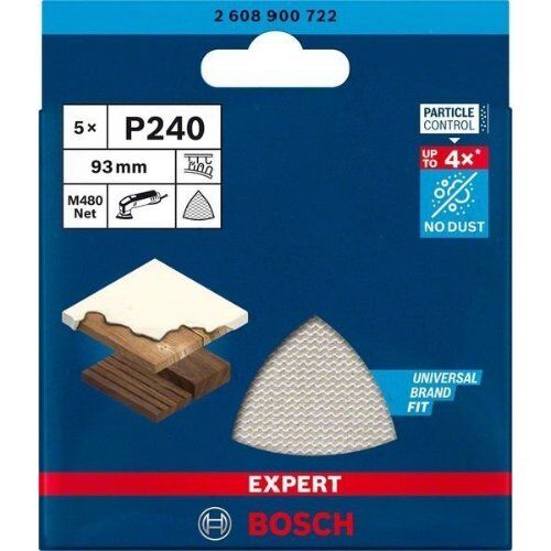  EXPERT M480 Schleifnetze für Deltaschleifer Bosch EXPERT M480 Schleifnetz für Deltaschleifer, 93 mm, G 240, 5-tlg., für Deltaschleifer 12376111