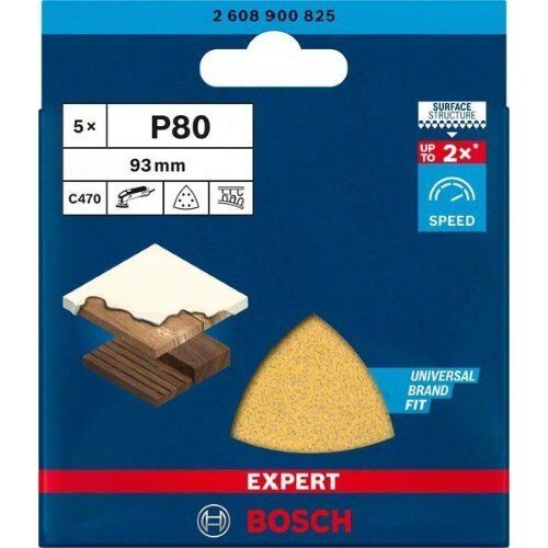  EXPERT C470 Schleifblatt für Deltaschleifer Bosch EXPERT C470 Schleifpapier für Deltaschleifer, 93 mm, G 80, 5 Stück, für Deltaschleifer 12376135