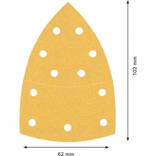  EXPERT C470 Schleifblatt mit 11 Löchern für Multischleifer Bosch EXPERT C470 Schleifpapier mit 11 Löchern für Multischleifer, 102 x 62 mm, 93 mm, G 120, 10-tlg., für Multischleifer 12376152