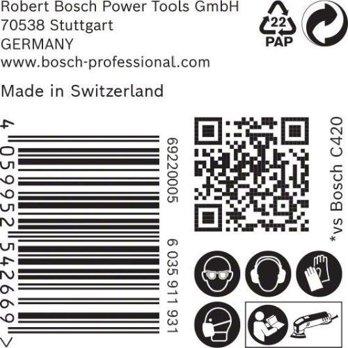  EXPERT C470 Schleifblatt für Deltaschleifer Bosch EXPERT C470 Schleifpapier für Deltaschleifer, 93 mm, G 80, 50 Stück, für Deltaschleifer 12376130