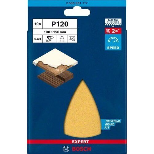 EXPERT C470 Schleifblatt mit 7 Löchern für Multischleifer Bosch EXPERT C470 Schleifpapier mit 7 Löchern für Multischleifer, 100 x 150 mm, G 120, 10-tlg., für Multischleifer 12376143