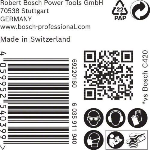 EXPERT M480 Schleifnetze für Exzenterschleifer Bosch EXPERT M480 Schleifnetz für Exzenterschleifer, 150 mm, G 150, 50 Stück, für Exzenterschleifer 12376275