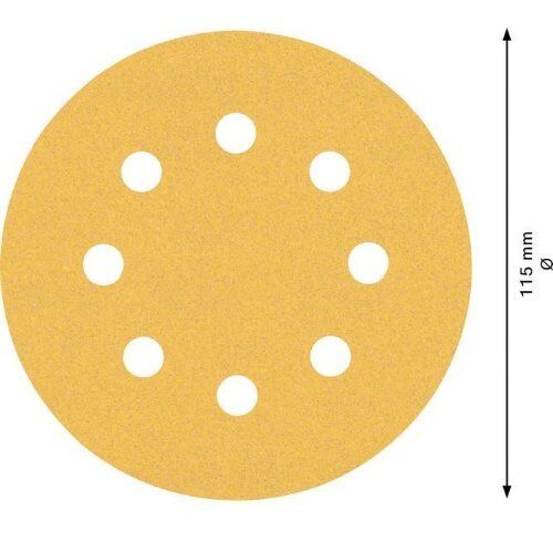  EXPERT C470 Schleifblatt mit 8 Löchern für Exzenterschleifer Bosch EXPERT C470 Schleifpapier mit 8 Löchern für Exzenterschleifer, 115 mm, G 120, 5-tlg., für Exzenterschleifer 12376339