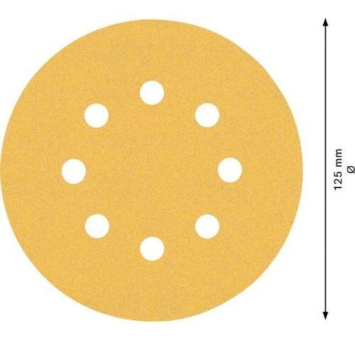  EXPERT C470 Schleifblatt mit 8 Löchern für Exzenterschleifer Bosch EXPERT C470 Schleifpapier mit 8 Löchern für Exzenterschleifer, 125 mm, G 120, 5-tlg., für Exzenterschleifer 12376321