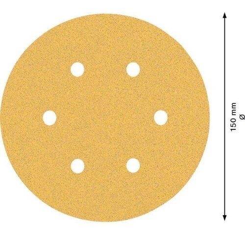  EXPERT C470 Schleifblatt mit 6 Löchern für Exzenterschleifer Bosch EXPERT C470 Schleifpapier mit 6 Löchern für Exzenterschleifer, 150 mm, G 80, 50-tlg., für Exzenterschleifer 12376298