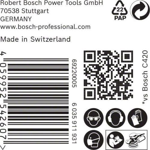  EXPERT C470 Schleifblatt mit 6 Löchern für Exzenterschleifer Bosch EXPERT C470 Schleifpapier mit 6 Löchern für Exzenterschleifer, 150 mm, G 180, 50-tlg., für Exzenterschleifer 12376295
