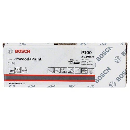  C470 Best for Wood and Paint Schleifpapier für Exzenterschleifer Bosch Schleifblatt C470, 50er-Pack, für Exzenterschleifer 12376412