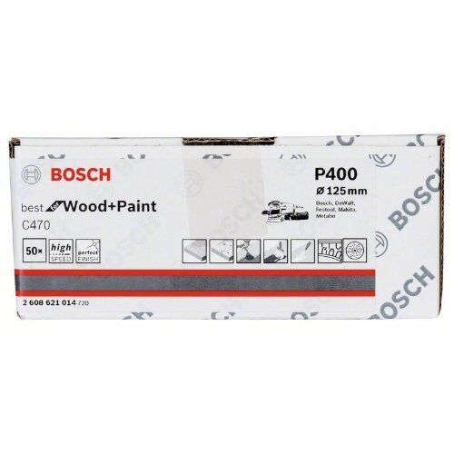  C470 Best for Wood and Paint Schleifpapier für Exzenterschleifer Bosch Schleifblatt C470, 50er-Pack, für Exzenterschleifer 12376455