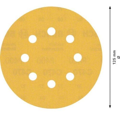  EXPERT C470 Schleifblatt mit 8 Löchern für Exzenterschleifer Bosch EXPERT C470 Schleifpapier mit 8 Löchern für Exzenterschleifer, 125 mm, G 400, 5-tlg., für Exzenterschleifer 12376340