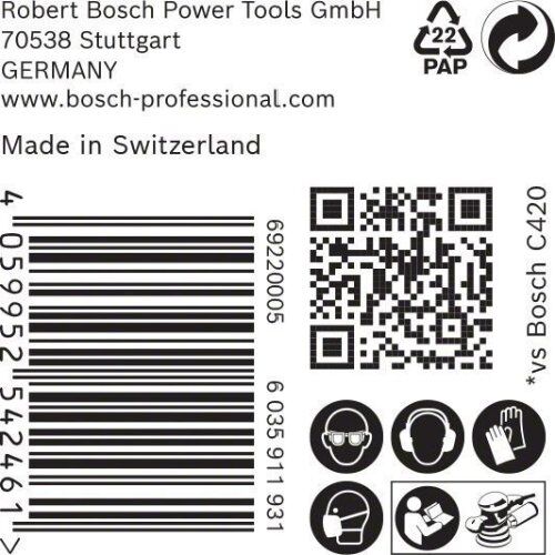  EXPERT C470 Schleifblatt mit 8 Löchern für Exzenterschleifer Bosch EXPERT C470 Schleifpapier mit 8 Löchern für Exzenterschleifer, 125 mm, G 40, 50-tlg., für Exzenterschleifer 12376319