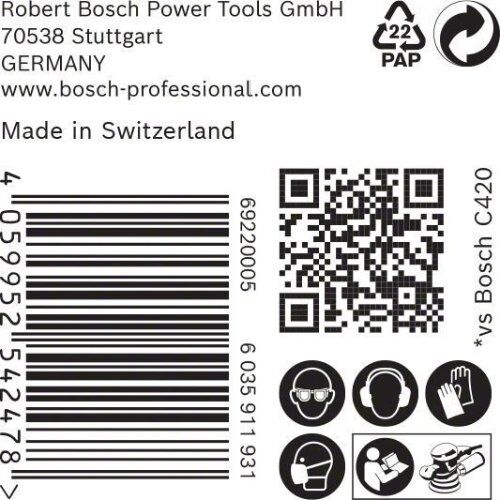  EXPERT C470 Schleifblatt mit 8 Löchern für Exzenterschleifer Bosch EXPERT C470 Schleifpapier mit 8 Löchern für Exzenterschleifer, 125 mm, G 60, 50-tlg., für Exzenterschleifer 12376328