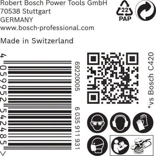  EXPERT C470 Schleifblatt mit 8 Löchern für Exzenterschleifer Bosch EXPERT C470 Schleifpapier mit 8 Löchern für Exzenterschleifer, 125 mm, G 80, 50-tlg., für Exzenterschleifer 12376316