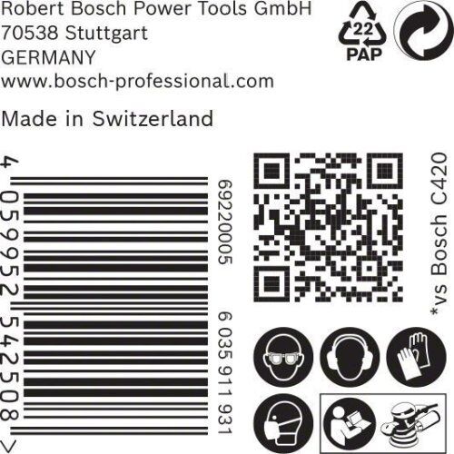  EXPERT C470 Schleifblatt mit 8 Löchern für Exzenterschleifer Bosch EXPERT C470 Schleifpapier mit 8 Löchern für Exzenterschleifer, 125 mm, G 120, 50-tlg., für Exzenterschleifer 12376326