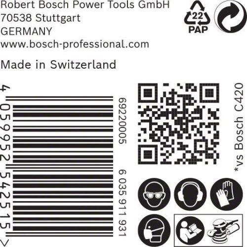  EXPERT C470 Schleifblatt mit 8 Löchern für Exzenterschleifer Bosch EXPERT C470 Schleifpapier mit 8 Löchern für Exzenterschleifer, 125 mm, G 180, 50-tlg., für Exzenterschleifer 12376338