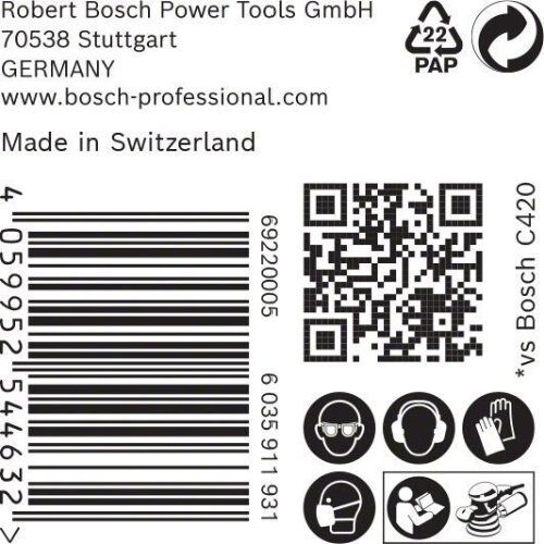  EXPERT C470 Schleifblatt Mehrloch für Exzenterschleifer Bosch EXPERT C470 Schleifpapier Mehrloch für Exzenterschleifer, 125 mm, G 60, 50-tlg., für Exzenterschleifer 12376374