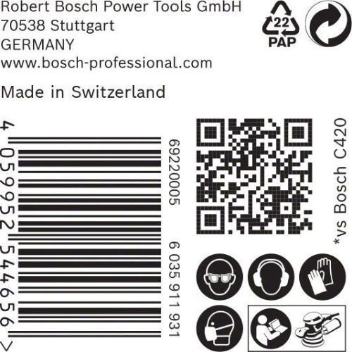  EXPERT C470 Schleifblatt Mehrloch für Exzenterschleifer Bosch EXPERT C470 Schleifpapier Mehrloch für Exzenterschleifer, 125 mm, G 100, 50-tlg., für Exzenterschleifer 12376364