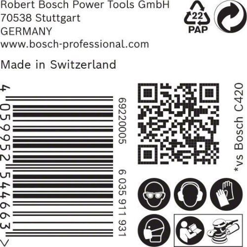  EXPERT C470 Schleifblatt Mehrloch für Exzenterschleifer Bosch EXPERT C470 Schleifpapier Mehrloch für Exzenterschleifer, 125 mm, G 120, 50-tlg., für Exzenterschleifer 12376380