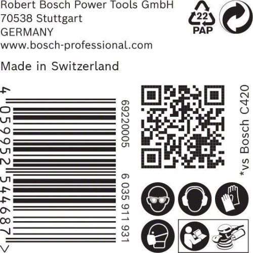  EXPERT C470 Schleifblatt Mehrloch für Exzenterschleifer Bosch EXPERT C470 Schleifpapier Mehrloch für Exzenterschleifer, 125 mm, G 180, 50-tlg., für Exzenterschleifer 12376355