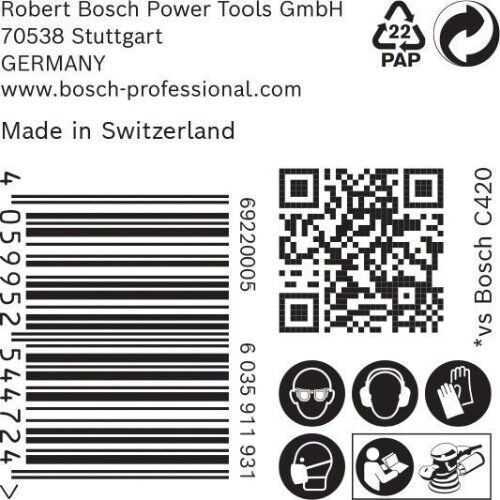  EXPERT C470 Schleifblatt Mehrloch für Exzenterschleifer Bosch EXPERT C470 Schleifpapier Mehrloch für Exzenterschleifer, 125 mm, G 400, 50-tlg., für Exzenterschleifer 12376361