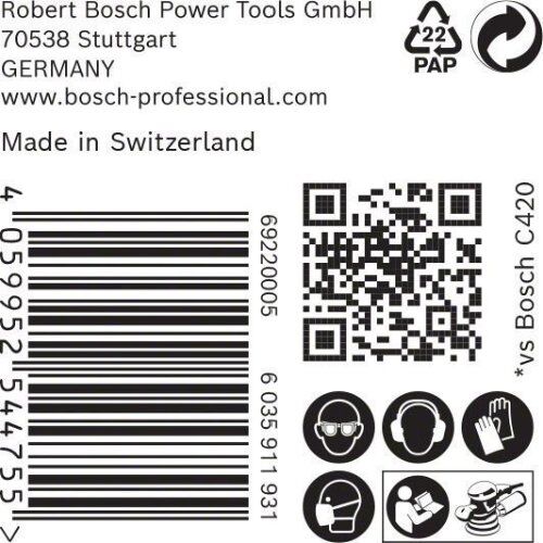  EXPERT C470 Schleifblatt Mehrloch für Exzenterschleifer Bosch EXPERT C470 Schleifpapier Mehrloch für Exzenterschleifer, 150 mm, G 80, 50-tlg., für Exzenterschleifer 12376350