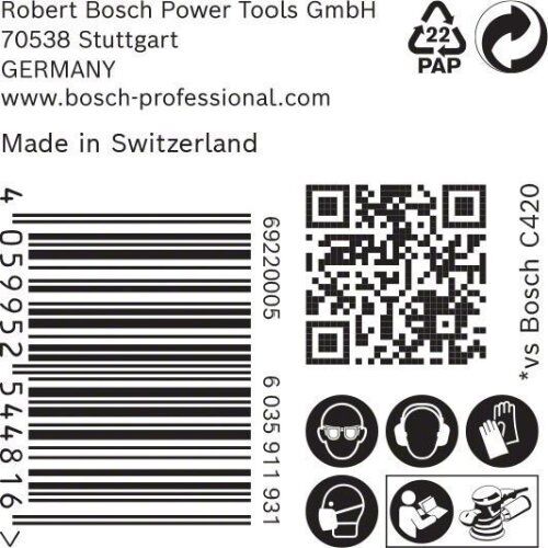  EXPERT C470 Schleifblatt Mehrloch für Exzenterschleifer Bosch EXPERT C470 Schleifpapier Mehrloch für Exzenterschleifer, 150 mm, G 240, 50-tlg., für Exzenterschleifer 12376353