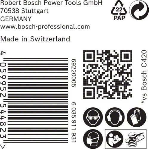  EXPERT C470 Schleifblatt Mehrloch für Exzenterschleifer Bosch EXPERT C470 Schleifpapier Mehrloch für Exzenterschleifer, 150 mm, G 320, 50-tlg., für Exzenterschleifer 12376346