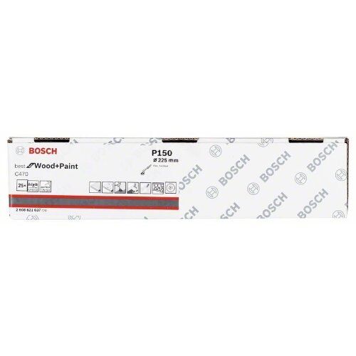  C470 Best for Wood and Paint Schleifpapier für Wand- und Deckenschleifer Bosch Schleifblatt C470, 25er-Pack, für Trockenbauschleifer 12376505