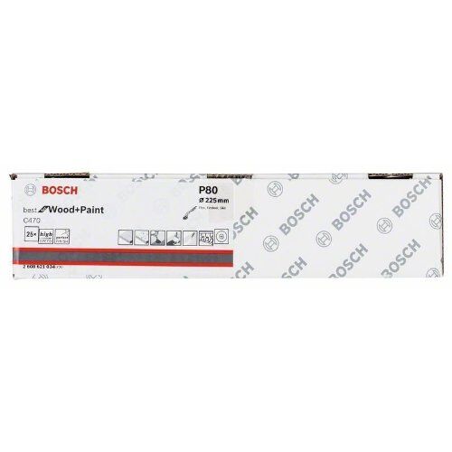  C470 Best for Wood and Paint Schleifpapier für Wand- und Deckenschleifer Bosch Schleifblatt C470, 25er-Pack, für Trockenbauschleifer 12376511