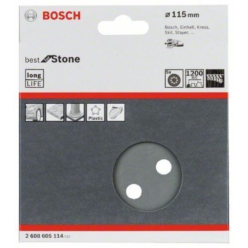  F355 Best for Coatings and Composites Schleifpapier für Exzenterschleifer Bosch Schleifblatt F355, 5er-Pack, für Exzenterschleifer 12376540