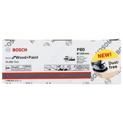  M480 Best for Wood and Paint Schleifnetze für Exzenterschleifer Bosch Schleifblatt, für Exzenterschleifer 12376601