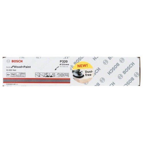  M480 Best for Wood and Paint Schleifnetze für Wand- und Deckenschleifer Bosch Schleifmittel Net M 480, für Trockenbauschleifer 12376614