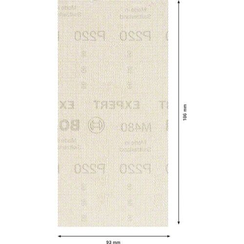  EXPERT M480 Schleifnetze für Schwingschleifer Bosch EXPERT M480 Schleifnetz für Schwingschleifer, 93 x 186 mm, G 220, 10-tlg., für Exzenterschleifer 12375518