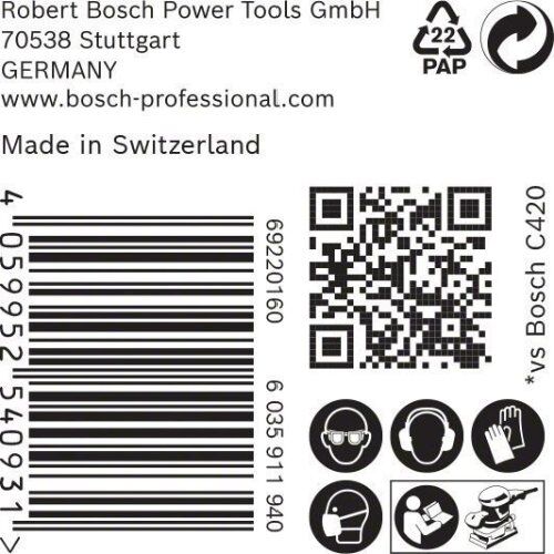  EXPERT M480 Schleifnetze für Schwingschleifer Bosch EXPERT M480 Schleifnetz für Schwingschleifer, 93 x 186 mm, G 150, 50-tlg., für Exzenterschleifer 12375513