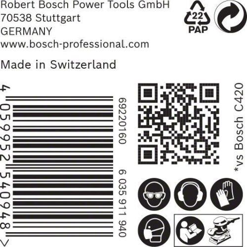  EXPERT M480 Schleifnetze für Schwingschleifer Bosch EXPERT M480 Schleifnetz für Schwingschleifer, 93 x 186 mm, G 180, 50-tlg., für Exzenterschleifer 12375496