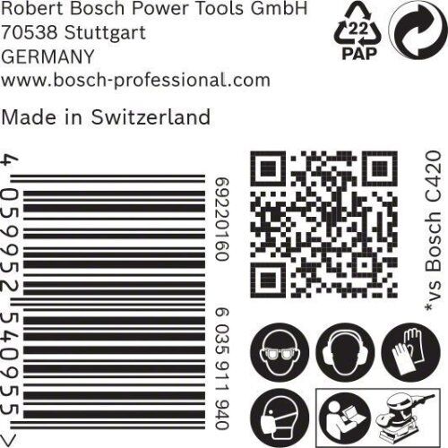  EXPERT M480 Schleifnetze für Schwingschleifer Bosch EXPERT M480 Schleifnetz für Schwingschleifer, 93 x 186 mm, G 220, 50-tlg., für Exzenterschleifer 12375517