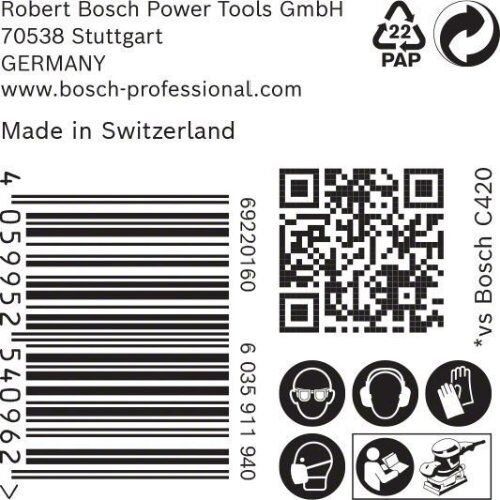  EXPERT M480 Schleifnetze für Schwingschleifer Bosch EXPERT M480 Schleifnetz für Schwingschleifer, 93 x 186 mm, G 240, 50-tlg., für Exzenterschleifer 12375486