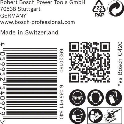  EXPERT M480 Schleifnetze für Schwingschleifer Bosch EXPERT M480 Schleifnetz für Schwingschleifer, 93 x 186 mm, G 320, 50-tlg., für Exzenterschleifer 12375495