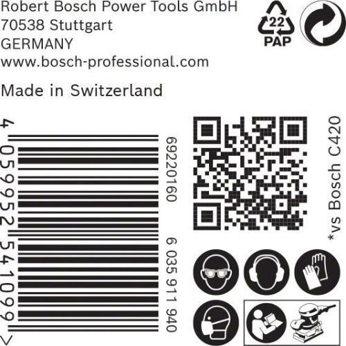  EXPERT M480 Schleifnetze für Schwingschleifer Bosch EXPERT M480 Schleifnetz für Schwingschleifer, 115 x 230 mm, G 100, 50-tlg., für Exzenterschleifer 12375520