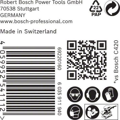  EXPERT M480 Schleifnetze für Schwingschleifer Bosch EXPERT M480 Schleifnetz für Schwingschleifer, 115 x 230 mm, G 220, 50-tlg., für Exzenterschleifer 12375508