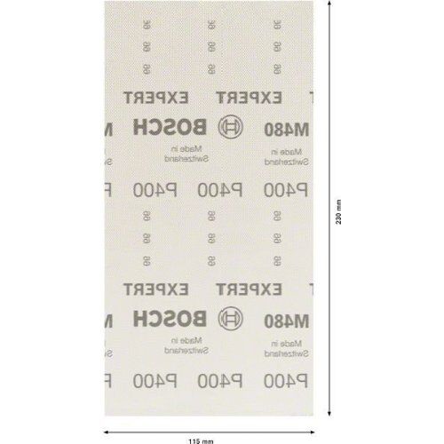  EXPERT M480 Schleifnetze für Schwingschleifer Bosch EXPERT M480 Schleifnetz für Schwingschleifer, 115 x 230 mm, G 400, 50-tlg., für Exzenterschleifer 12375500