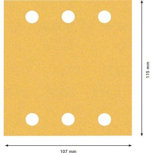  EXPERT C470 Schleifblatt mit 6 Löchern für Schwingschleifer Bosch EXPERT C470 Schleifpapier mit 6 Löchern für Schwingschleifer, 115 x 107 mm, G 120, 10-tlg., für Exzenterschleifer 12375530
