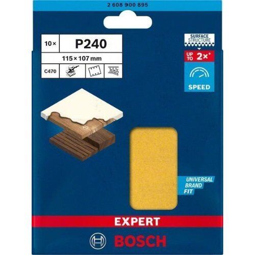  EXPERT C470 Schleifblatt mit 6 Löchern für Schwingschleifer Bosch EXPERT C470 Schleifpapier mit 6 Löchern für Schwingschleifer, 115 x 107 mm, G 240, 10-tlg., für Exzenterschleifer 12375532