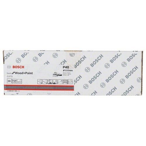  C470 Best for Wood and Paint Schleifpapier für Schwingschleifer Bosch Schleifblatt C470, 50er-Pack, für Exzenterschleifer 12375599