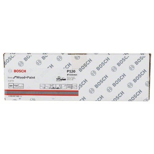  C470 Best for Wood and Paint Schleifpapier für Schwingschleifer Bosch Schleifblatt C470, 50er-Pack, für Exzenterschleifer 12375607