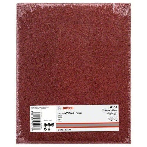  C420 Schleifpapier Standard for Wood für Schwingschleifer Bosch Schleifblatt C420 SfWP, 230 x 280 mm, G100, für Handschleifen 12375727