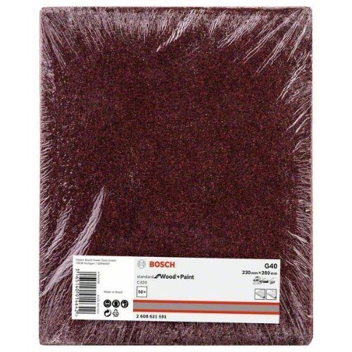  C420 Schleifpapier Standard for Wood für Schwingschleifer Bosch Schleifblatt C420 SfWP, 230 x 280 mm, G40, für Handschleifen 12375725