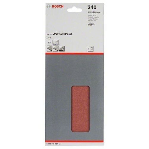  C430 Expert for Wood Schleifpapier für Schwingschleifer Bosch Schleifblatt C430, 10er-Pack, für Exzenterschleifer 12375691