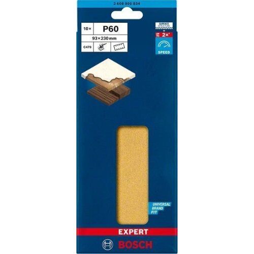 EXPERT C470 Schleifblatt mit 8 Löchern für Schwingschleifer Bosch EXPERT C470 Schleifpapier mit 8 Löchern für Schwingschleifer, 93 x 230 mm, G 60, 10-tlg., für Exzenterschleifer 12375545